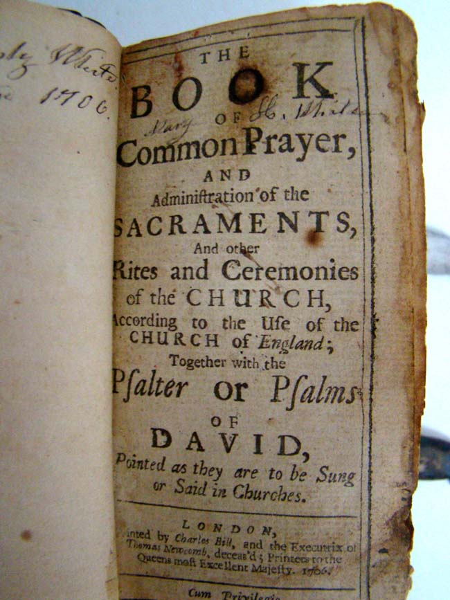 A Rare and Historic silver mounted Holy Bible and Book of Common Prayer owned by Charlestown, Mass., resident Mary Henley (White) and dated 1713. — image 6